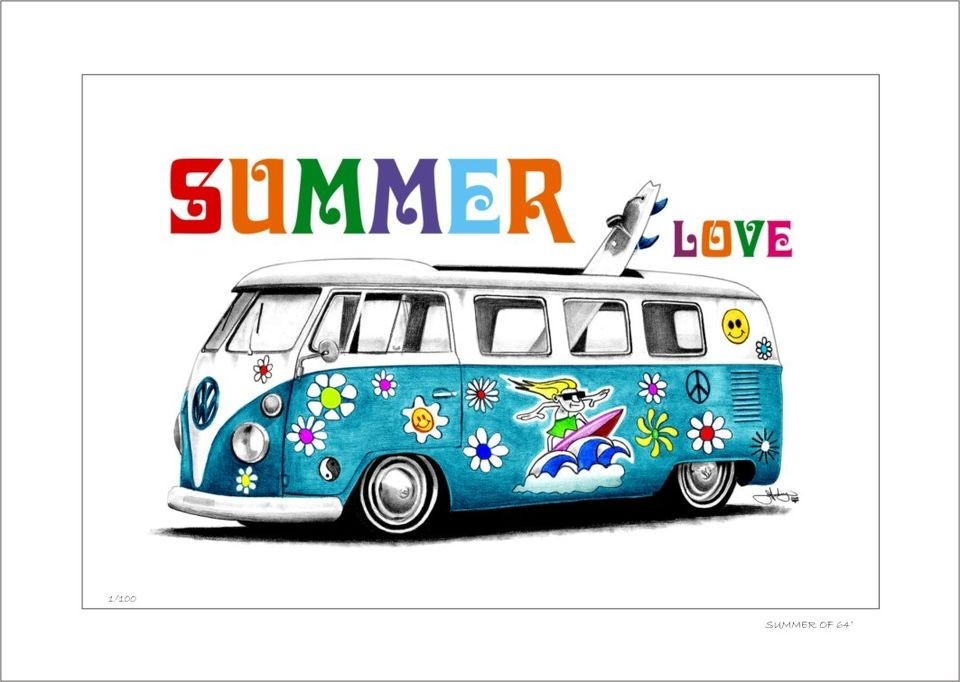 VW KOMBI HIPPIE SURF MACHINE LIMITED EDITION