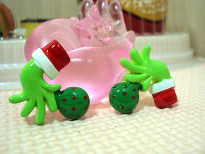 12/50/100 PCS GRINCH HANDS CHRISTMAS Flatback Scrapbooking Resin Flat 