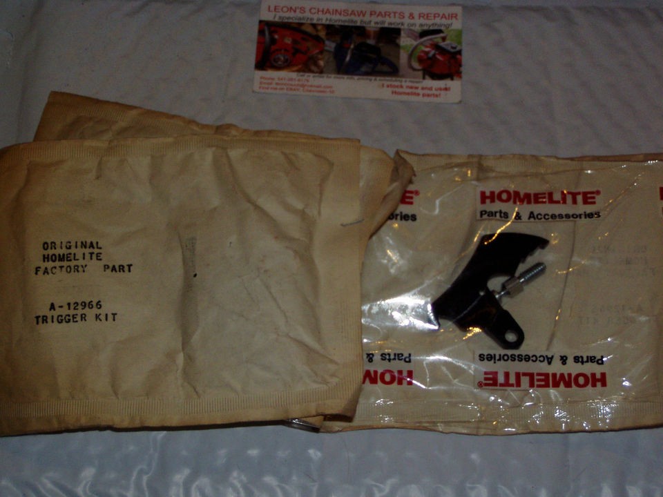 NOS Homelite 35SL, 350, 360 Chainsaw Trigger & Screw Kit A 12966