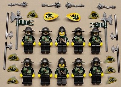   Castle Minifigs Knights Guys Men DRAGON KNIGHT KINGDOMS Dark Green