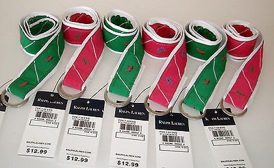   Lauren GIRLS CRITTER BELT Crab Whale Shore Bird PINK GREEN 12M 4T