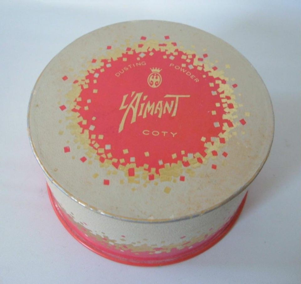 Vtg LAimant Coty Perfumed Dusting powder 5.25 oz Fullish w/ puff