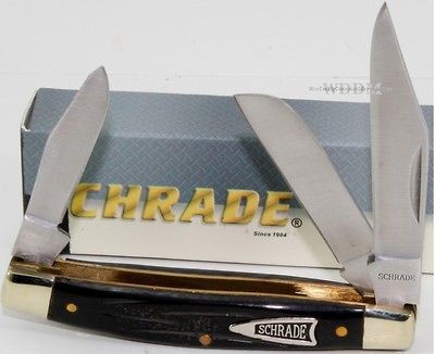 Old Timer Schrade BLK Pick Bone Middleman Stockman Hunting Folding 