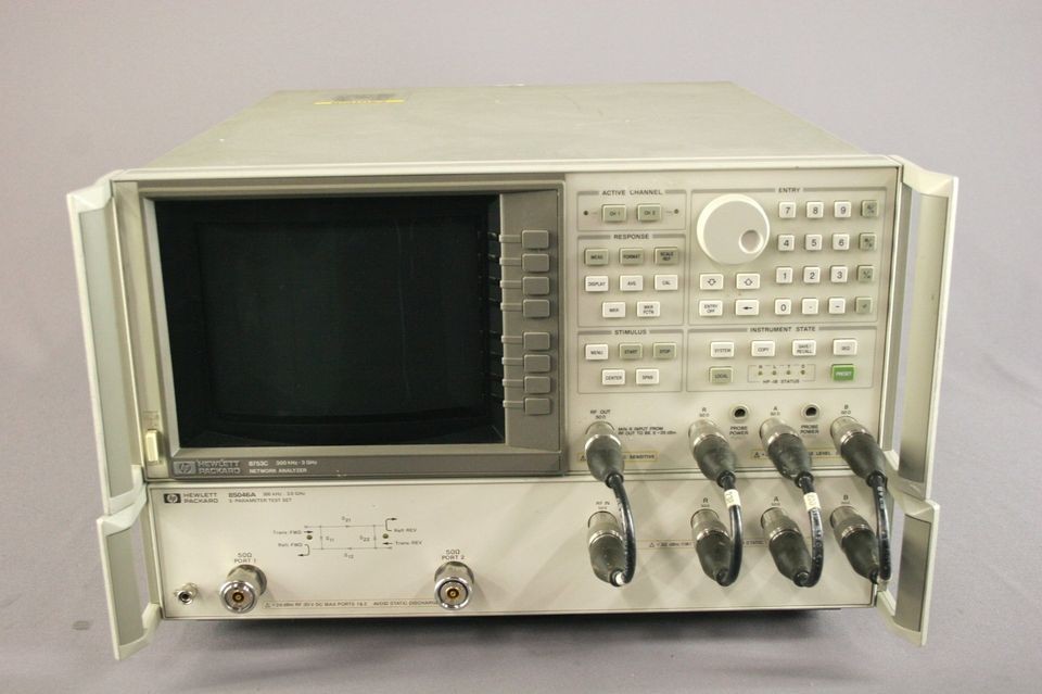 6748 AGILENT / HP 8753C / 85047A 300KHZ   6GHZ NETWORK ANALYZER & S 