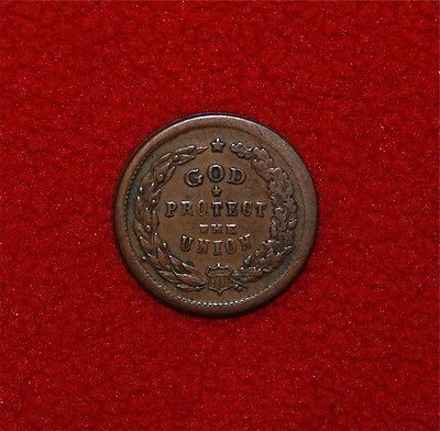 1863 Civil War Token   God Protect The Union, French Liberty Head