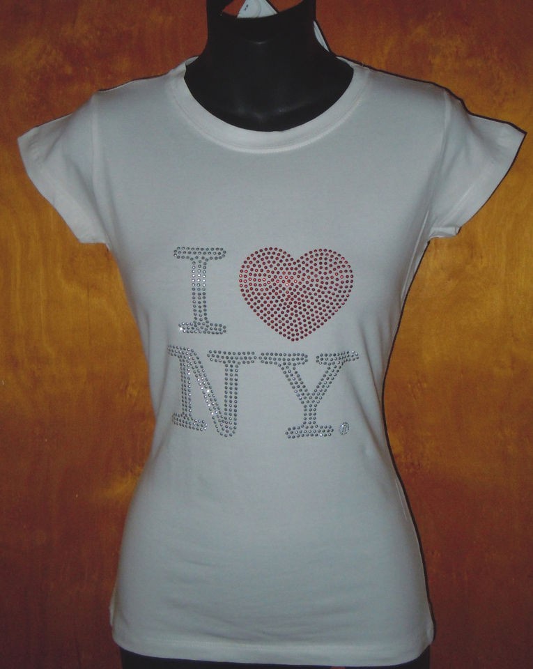   Love NY on Ladies Cap Sleeve Babydoll T shirt License product