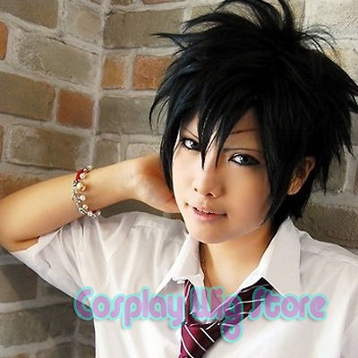 Fairy Tail Gray Fullbuster Short Black Cosplay Anime Hair Wig