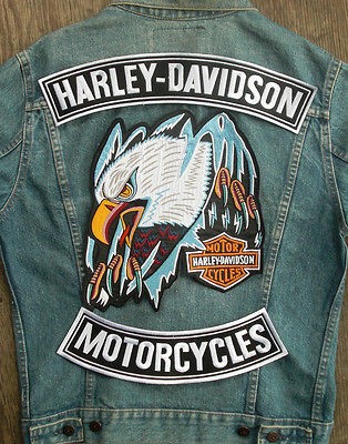 HARLEY Eagle & Rocker 3pc Patch Set Xlarge