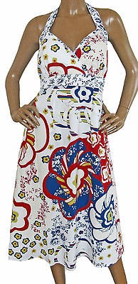 New $58 Torrid White Floral Halter Sun Dress Womens Plus Size 16, 18 