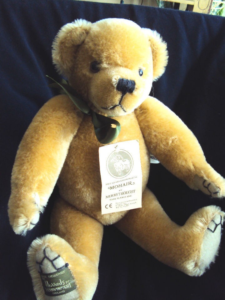 VTG 1990 MERRYTHOUGHT ENGLAND HARRODS *SIGNED* BEAR 15 HONEY 