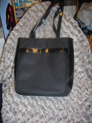 HARRODS BLACK SHOPPING TOTE SHOULDER BAG