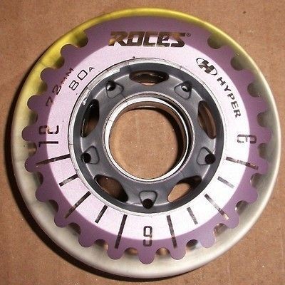 NEW 8 ROCES HYPER INLINE SKATE WHEELS 72mm/80a ROLLERBLADE WHEELS