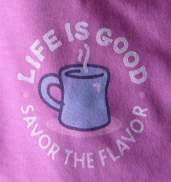 Life is good Womens Long Sleeve tee   Savor the Flavor   magenta 