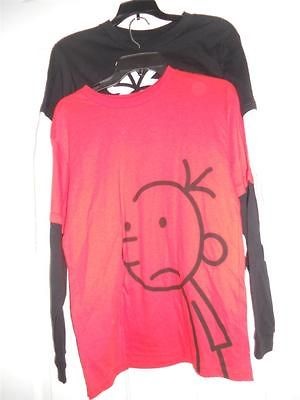 Diary Of A Wimpy Kid Boys Red or Black L/S t shirt Sizes Small Medium 