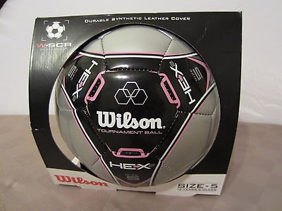 WILSON TOURNAMENT BALL HEX 2 SOCCER BALL SIZE 5 UNUSED