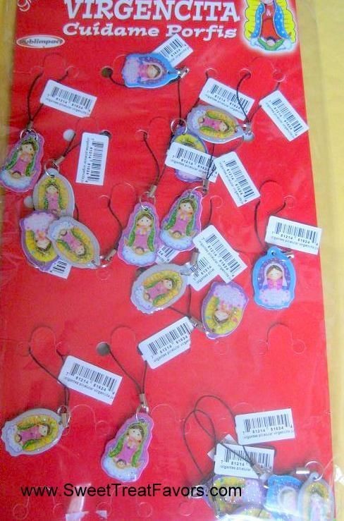 VIRGENCITA GUADALUPE Party Baptism FAVORS KEYCHAIN Lupita CHARM Cell 