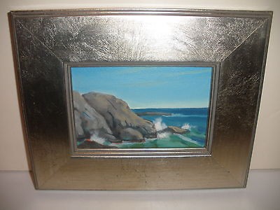 BEAUTIFUL MONHEGAN SURF COASTAL SCENE OIL PAINTING BY NANCY BEA MILLER