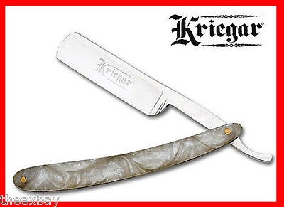 Kriegar PEARL Straight Razor Knife Fixed Blade Folding Shaving Shave 