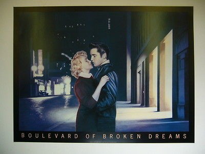 Monroe and Presley   Boulevard of Broken Dreams Film Movie Print by 