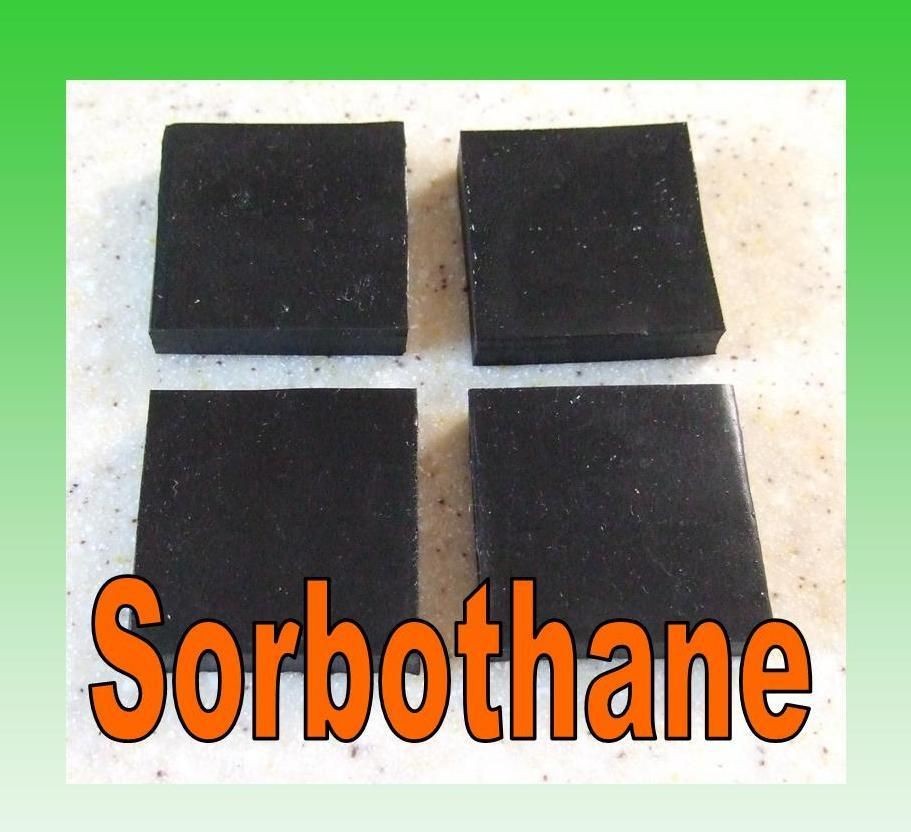 Sorbothane Squares / Feet 40mm.x 40mm.x 8.00 mm. Improve Sound 