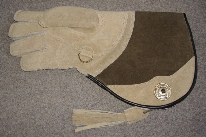 Med) (RH) Suede Falconry, Hawking, Bird Glove