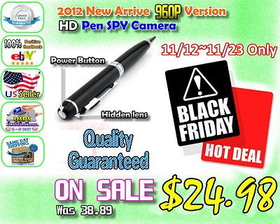 2012 1280P x 960P HD Spy Pen Hidden Mini Camera DVR Video Recorder 