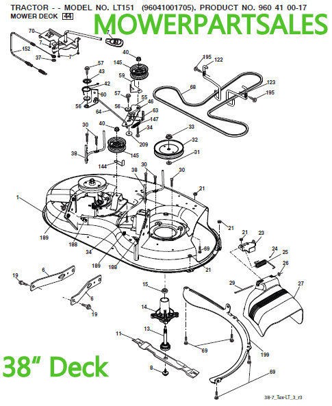 Husqvarna Deck Belt For Some LT151 Models LT1597 LT19538 LTH1438 