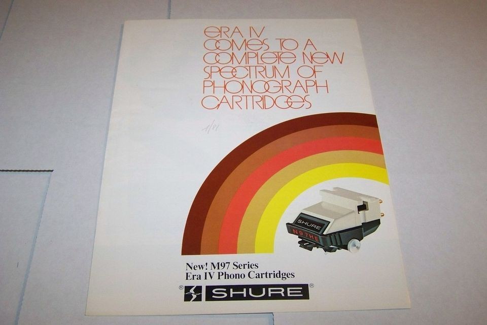 Vintage Catalog #914   1970s SHURE ERA IV PHONO RECORD PLAYER 