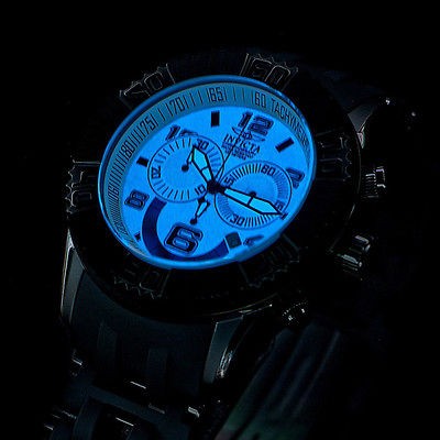 Invicta Black 1776 Sea Spider Diver Quartz Chrono White Dial 