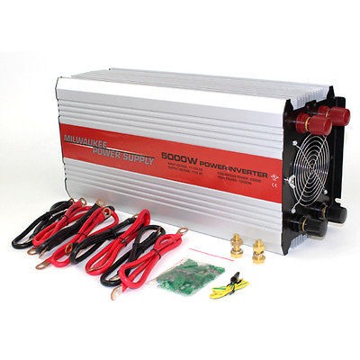 Power Inverter 5000W RMS 10000W Peak 12V DC 115V AC Modified Sine Wave