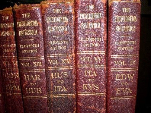 ENCYCLOPEDIA BRITANNICA 1910 29 Vol Antique Leather Set