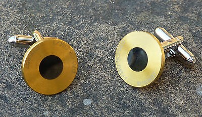   cufflinks   Hard Anodised Gold   Made using BAR / Honda F1 parts