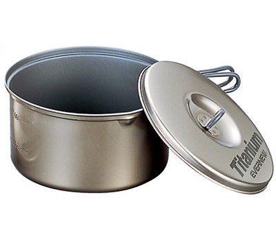 NEW Evernew Titanium Non Stick 1.3L 1300ml Pot w/Lid ECA423 Cookset 