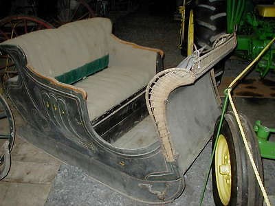 Antique, Horse Drawn, Quebec, Green, Canadian Sleigh, RARE ORIGINAL