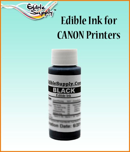   Black Edible Ink Refill Kit For All Canon Edible Image Cake Printer