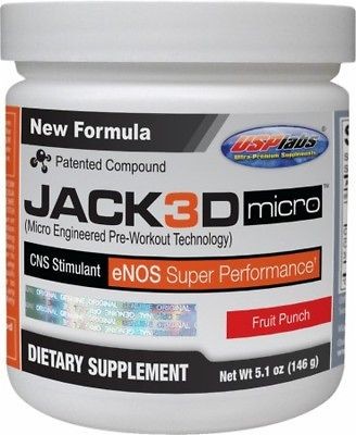 USP JACK3D MICRO 40 SERVINGS, FRUIT PUNCH, (3 SAMPLES OF OLD JACK3D 