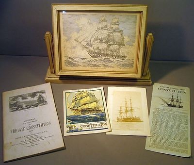 Frigate Constitution Old Ironsides vintage lot