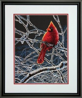 Counted Cross Stitch Kit ICE CARDINAL