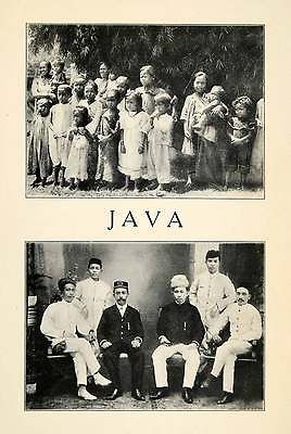 1912 Print Java Costume Children Men Clothing Jawa Indonesia Dress 