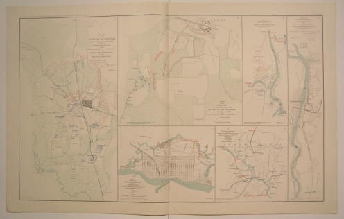 Battle of Corinth / Iuka, Mississippi c.1895 antique folio Civil War 