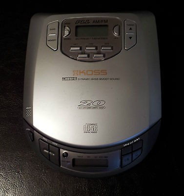 KOSS PERSONAL COMPACT DISC PLAYER CDP676 20 second antiskip am/fm 