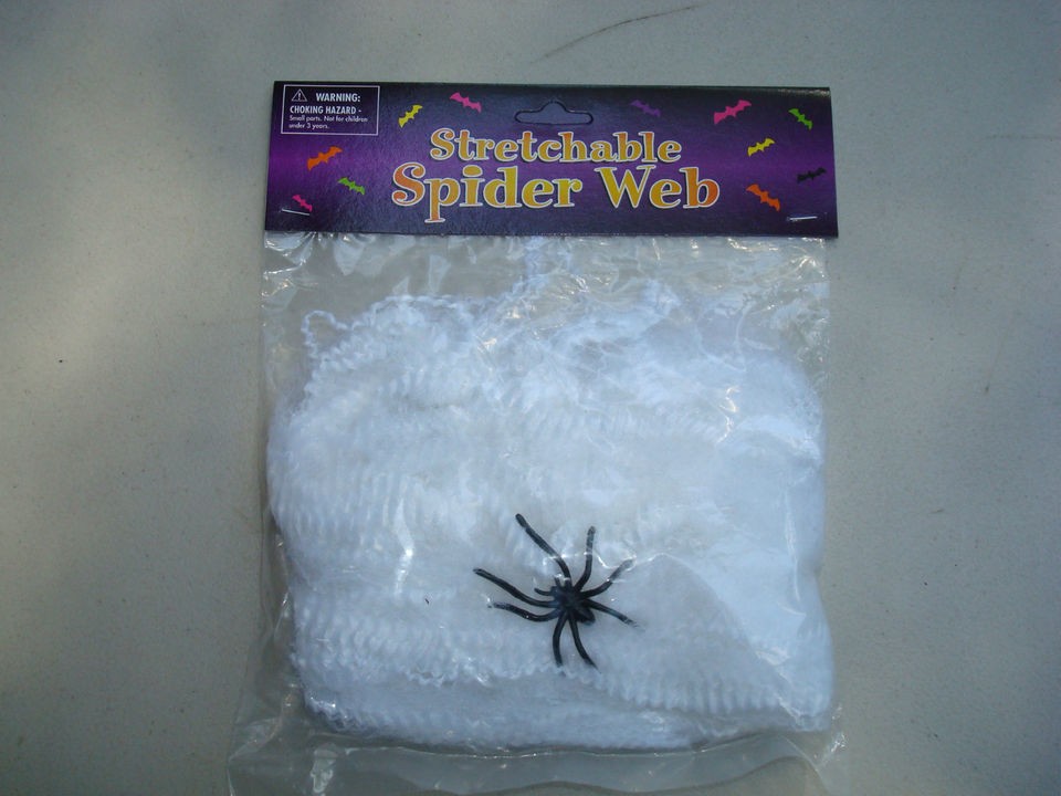   White SPIDER WEB Halloween Scary Party Prop Spooky House Decoration