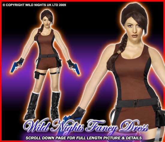 fancy dress costume lara croft underworld med 12 14 time