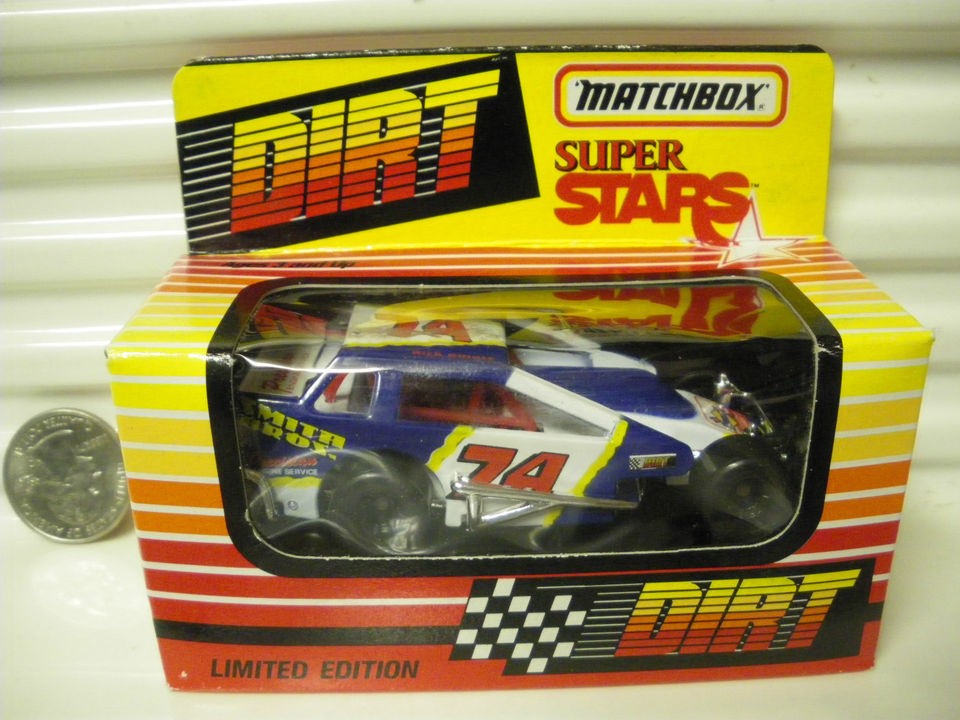 MATCHBOX 1993 RARE SERIES 2 DIRT MODIFIED RACE CAR #74 RICK ELLIOTT 