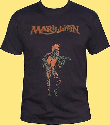 HANDPAINTED​*** MARILLION SCRIPT FOR A JESTERS TEAR t shirt 