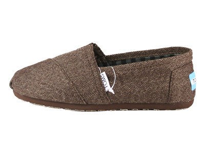 001123B11 CHOCO] TOMS CLASSICS HERRINGBONE CHOCOLATE WOMANS SIZE 5 