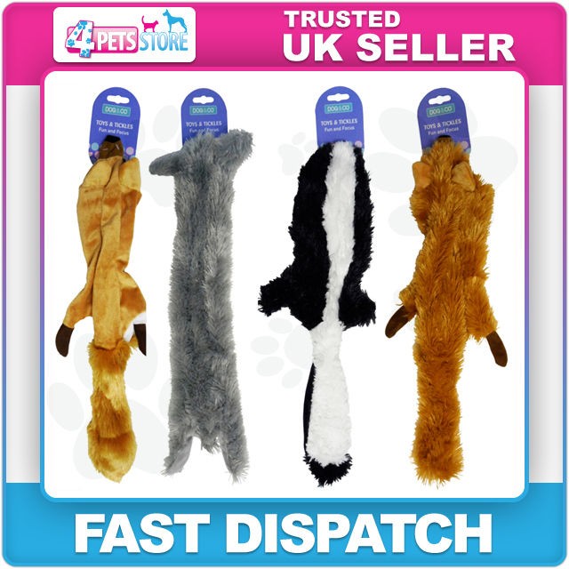 Unstuffed Dog Toy Roadkill SKINS STUFFING FREE Fox Rabbit Skunk