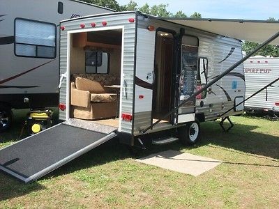 114/month NEW Cherokee Wolfpup 17RP Lite Weight Toy Hauler RV Travel 