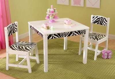   ANIMAL PRINT SCHOOL/HOME WORK TABLE+2 CHAIR KIDS CHILDS FURNITURE