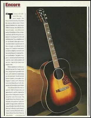 THE 1936 GIBSON ADVANCED JUMBO GUITAR 1999 MAGAZINE 8X11 FRAMEABLE 